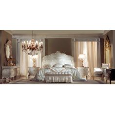 Queen and King Sized Beds Elegant White Dove Bedroom Furniture Set 2
