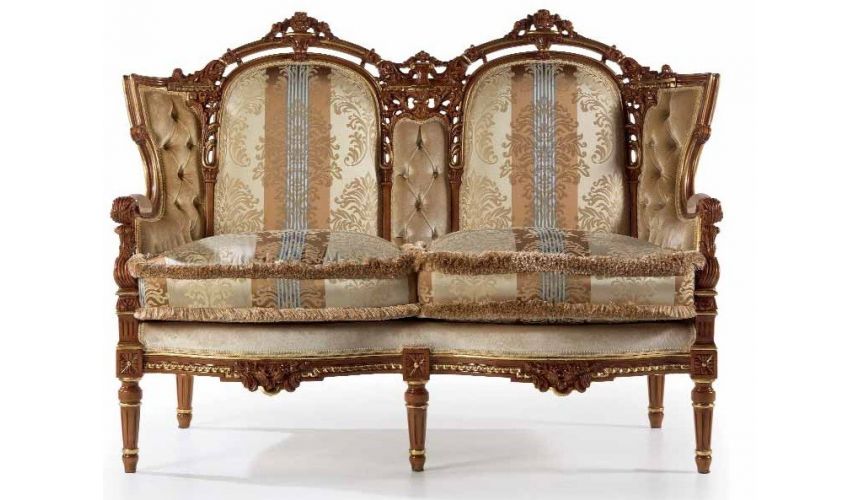 SOFA, COUCH & LOVESEAT Luxurious Golden Box of Chocolate Living Room Furniture Set