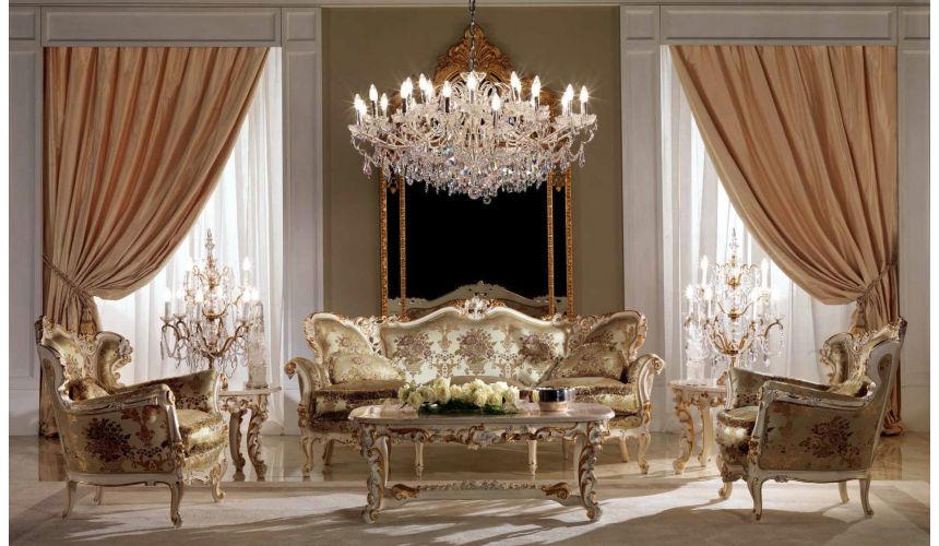SOFA, COUCH & LOVESEAT Luxurious Sparkling Champagne and Flowers Furniture Set