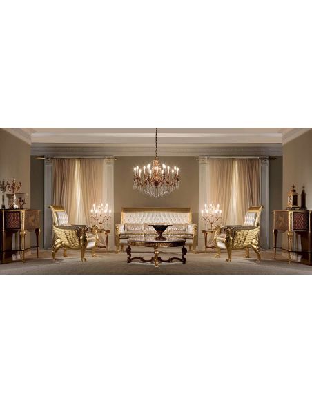 CHAIRS, Leather, Upholstered, Accent Luxurious Eye of Horus Living Room Furniture Set