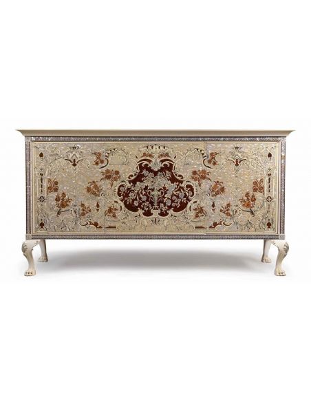 Luxurious Mother of Pearl Inlaid Sideboard