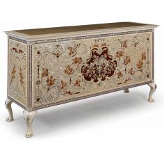Luxurious mother-of-pearl inlaid sideboard cabinet