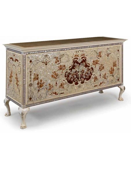 Luxurious Mother of Pearl Inlaid Sideboard