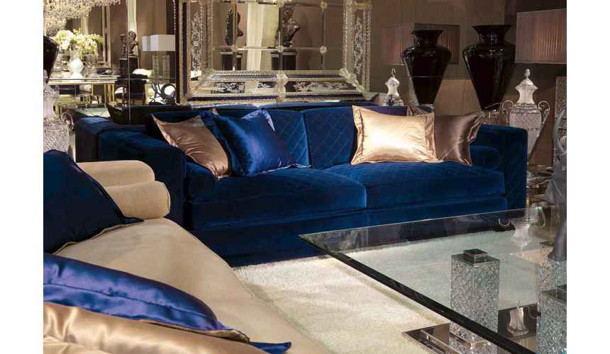 SOFA, COUCH & LOVESEAT High End Ultramarine Living Room Furniture Set