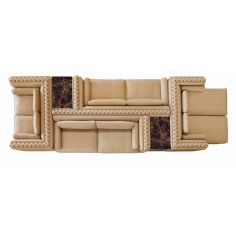 SECTIONALS - Leather & High End Upholstered Furniture High End Plush and Comfortable Sepia Sofa Set 2