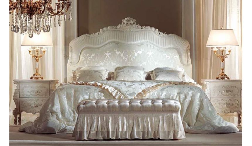 Elegant White Dove Bedroom Furniture Set, King Size Bed Bedroom Furniture Sets