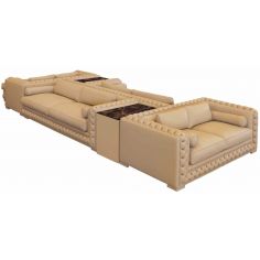 SECTIONALS - Leather & High End Upholstered Furniture High End Plush and Comfortable Sepia Sofa Set