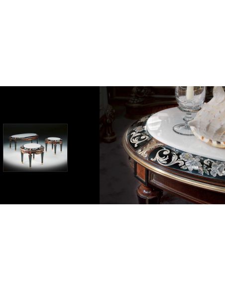 SOFA, COUCH & LOVESEAT 1 Unique and lavish Mother of pearl inlay living room set
