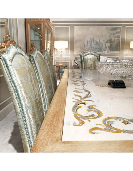 DINING ROOM FURNITURE Elegant Sea Foam and Drift Wood Dining Furniture Set