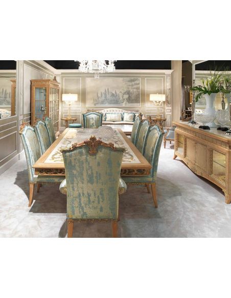Elegant Sea Foam and Drift Wood Dining Furniture Set