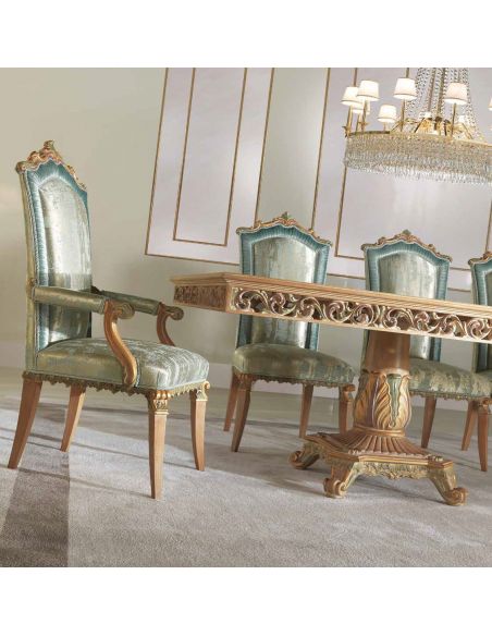 DINING ROOM FURNITURE Elegant Sea Foam and Drift Wood Dining Furniture Set