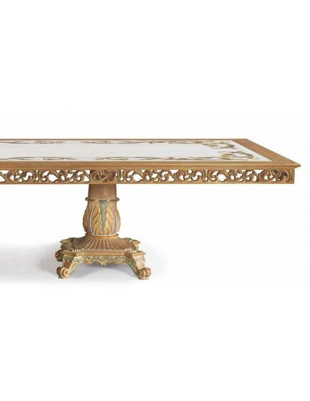 DINING ROOM FURNITURE Elegant Sea Foam and Drift Wood Dining Furniture Set