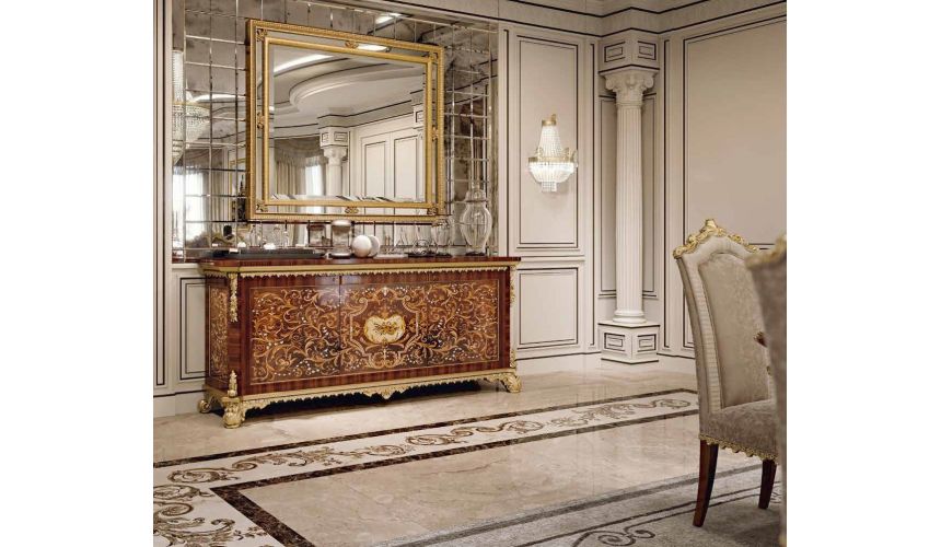 Dining Tables Luxurious White Gold of Winter Furniture Set