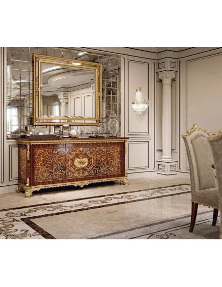 Dining Tables Luxurious White Gold of Winter Furniture Set