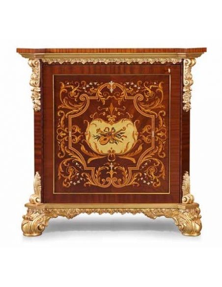 Dining Tables Luxurious White Gold of Winter Furniture Set
