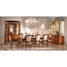 DINING ROOM FURNITURE Luxurious Golden Flames of Fire Furniture Set
