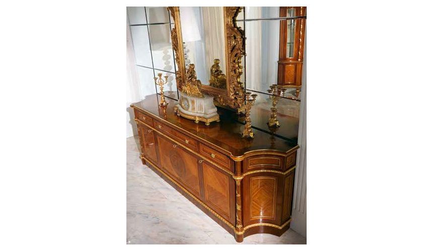 DINING ROOM FURNITURE Luxurious Golden Flames of Fire Furniture Set