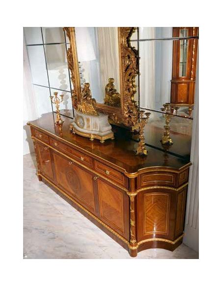 DINING ROOM FURNITURE Luxurious Golden Flames of Fire Furniture Set