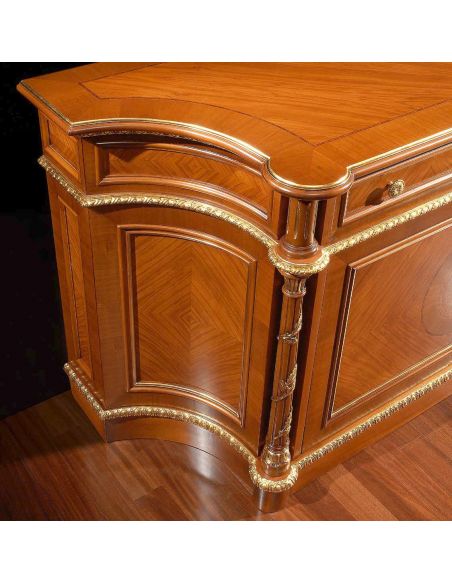 DINING ROOM FURNITURE Luxurious Golden Flames of Fire Furniture Set