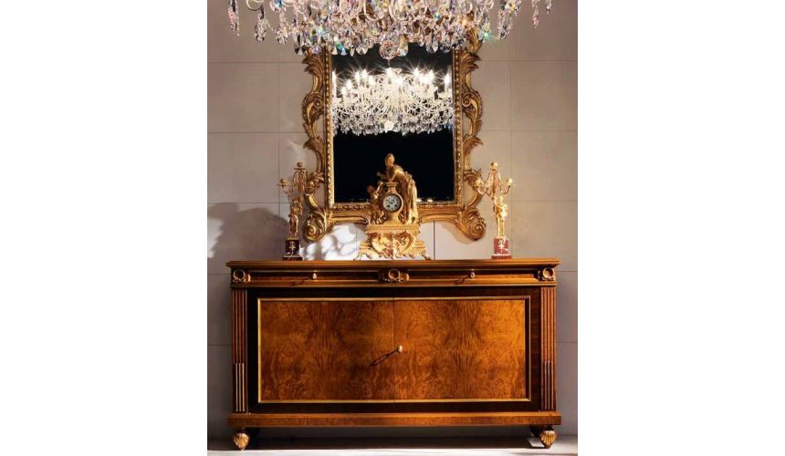 CHAIRS, Leather, Upholstered, Accent High End and Modernized Classic Wooden Furniture Set