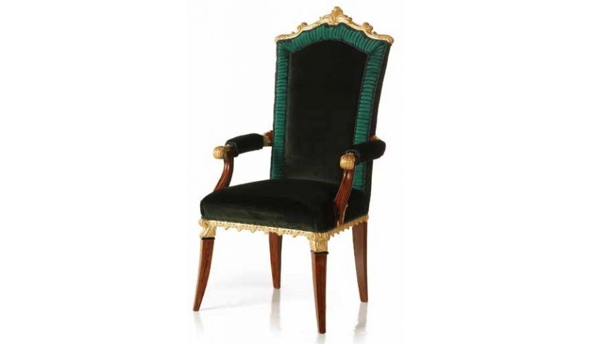 CHAIRS, Leather, Upholstered, Accent Luxurious Thrones of Earth's Jewels Accent Chairs