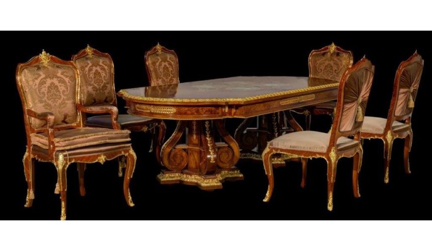 Dining Tables Dining Table with Detailed Images and Golden Patterns from our furniture showpiece collection. 7333