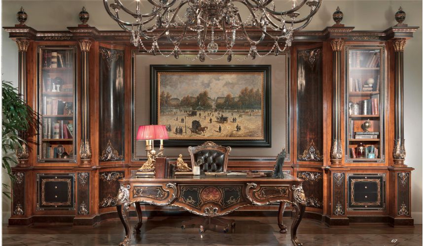 Luxury furniture. Exquisite empire style executive desk