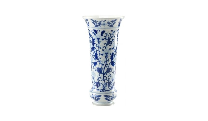 Decorative Accessories White Leaf Patterned Vase