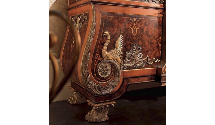 Breakfronts & China Cabinets Exquisite empire style breakfront with mirror