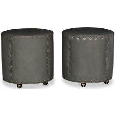 OTTOMANS Elegant Chiseled Stone Ottoman