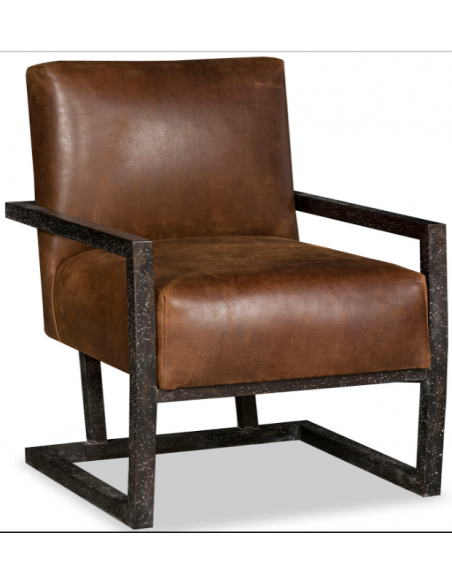 Deluxe Fire Pit Brown Accent Chair