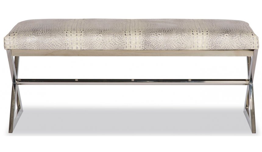 OTTOMANS High End Albino Croc Bench