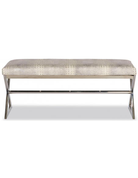 OTTOMANS High End Albino Croc Bench