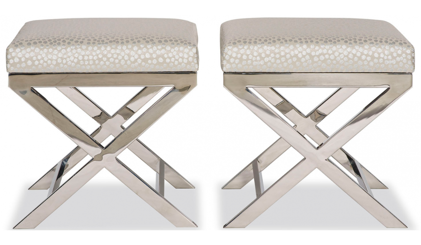 OTTOMANS Luxurious Silver Night Lights Ottoman