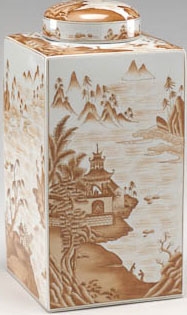 Decorative Accessories Canton Tea Caddy in Rustic Theme