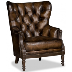 CHAIRS, Leather, Upholstered, Accent Luxurious Deep Mocha Weathered Office Armchair