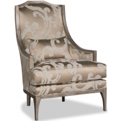 CHAIRS, Leather, Upholstered, Accent Elegant Swirls of Champagne Accent Chair