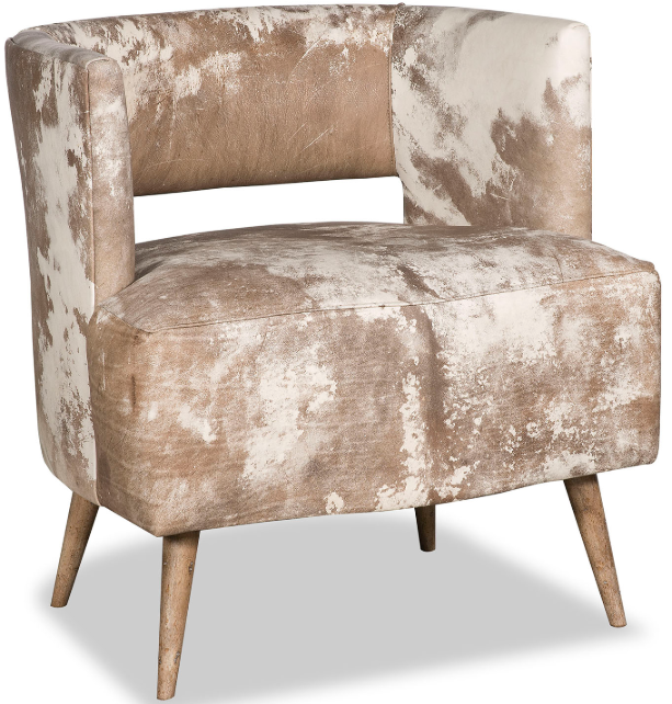 CHAIRS, Leather, Upholstered, Accent Luxurious in Golden Rose Accent Chair