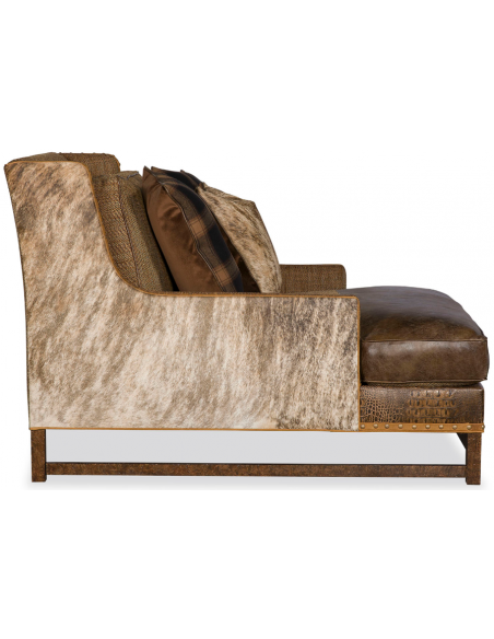 CHAIRS, Leather, Upholstered, Accent Luxurious Winter Cabin in Mahogany Accent Chair