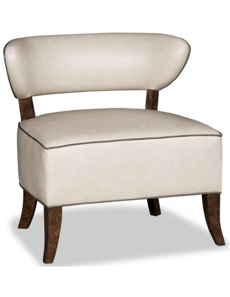 Beautifully Sleek in Ivory Accent Chair