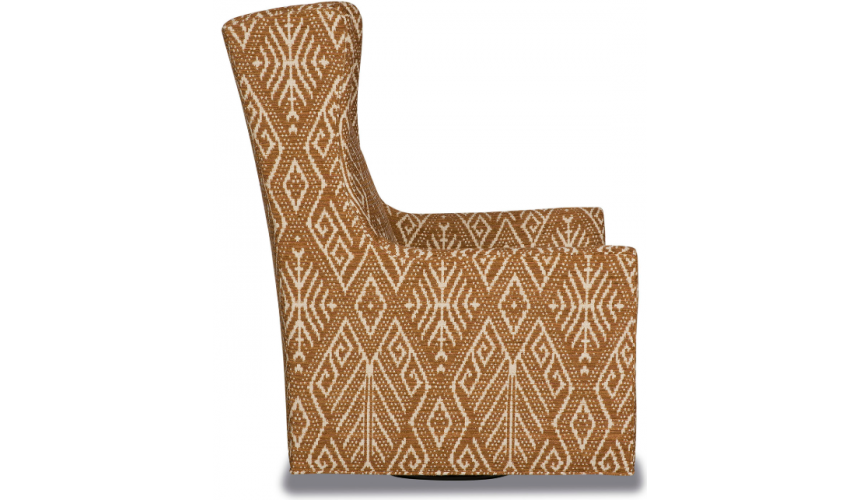 CHAIRS, Leather, Upholstered, Accent Gorgeous Woven Terracotta Swivel Armchair