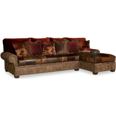 SECTIONALS - Leather & High End Upholstered Furniture Luxurious Leather Patchwork Sofa Sectional