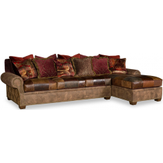 SECTIONALS - Leather & High End Upholstered Furniture Luxurious Leather Patchwork Sofa Sectional 2