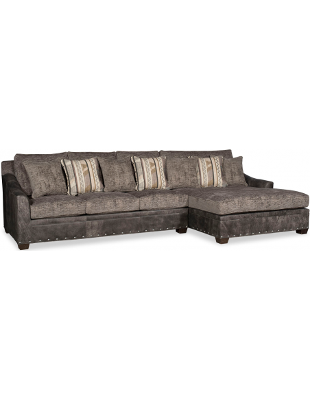 SECTIONALS - Leather & High End Upholstered Furniture Luxurious Grey Peaks of Winter Sofa