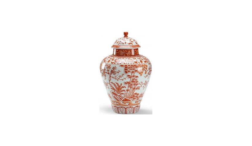 Decorative Accessories Floral Patterned Pumpkin Jar