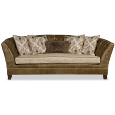 SOFA, COUCH & LOVESEAT Elegant Weathered Saddle Sofa