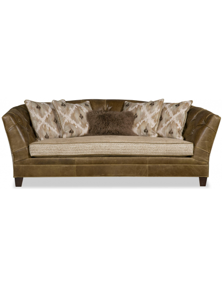 Elegant Weathered Saddle Sofa