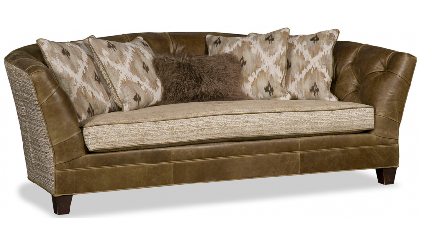 SOFA, COUCH & LOVESEAT Elegant Weathered Saddle Sofa