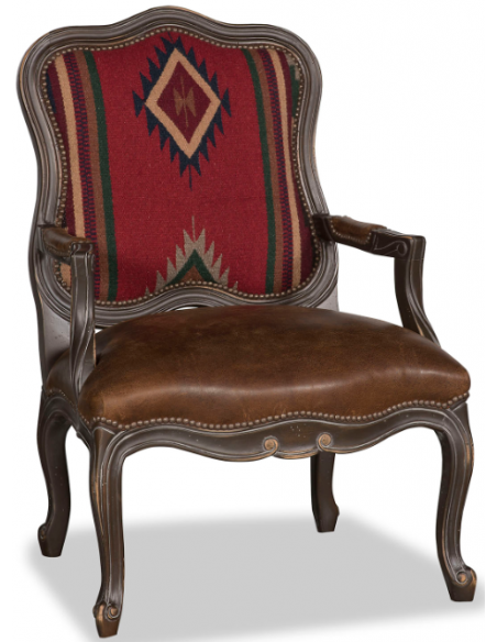 Deluxe Musty Rose and Weathered Chocolate Accent Chair