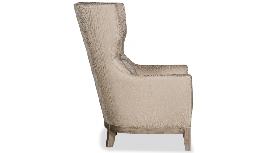 CHAIRS, Leather, Upholstered, Accent Elegant Coral of Pearls Armchair